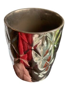 Metallic Diamond Textured Ceramic Vase Plant Pot